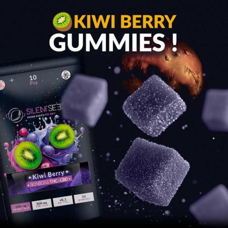 Caramelle gommose al THC + CBD | Kiwi e frutti di bosco