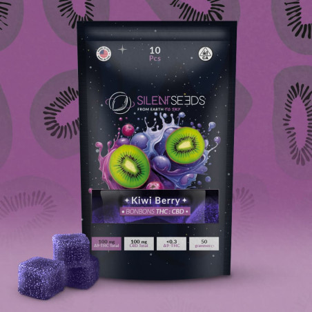 Caramelle gommose al THC + CBD | Kiwi e frutti di bosco