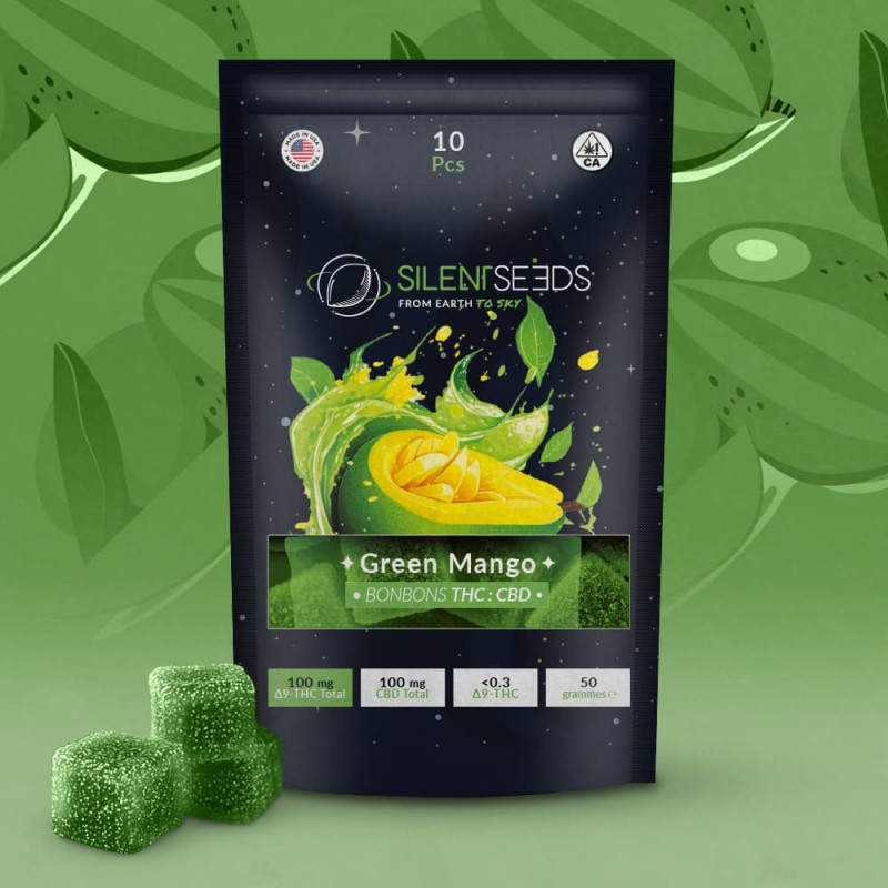 Caramelle gommose al THC + CBD | Green Mango